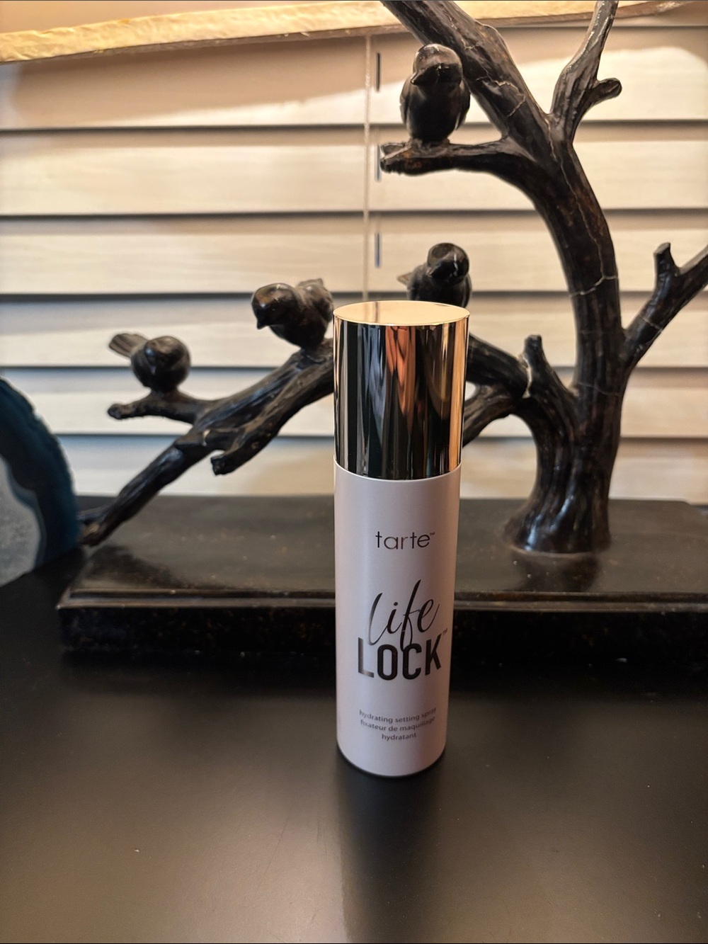 tarte Life Lock Hydrating Setting Spray — Rose Gold & White